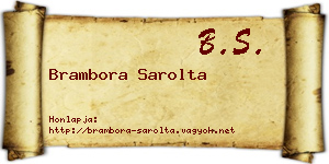 Brambora Sarolta névjegykártya